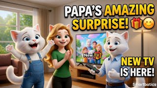 Papa Ka Surprise: Naya TV Aa Gaya! 😍📺 | Smartbotics1  screenshot 3