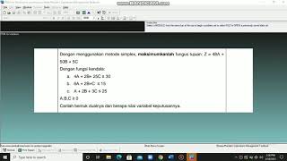 PERTEMUAN 3 - LINIER PROGRAMMING METODE SIMPLEKS DENGAN APLIKASI POM FOR WINDOWS 3