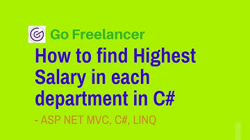 How to find Highest Salary in each department using LINQ C#