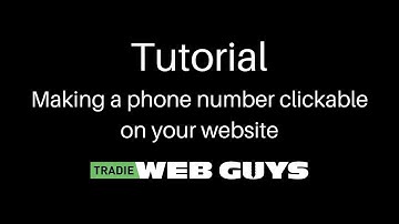 Making a telephone number clickable on your website