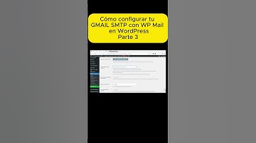 Configuración de Gmail SMTP en WordPress con WP Mail | 2024 - Video completo https://bit.ly/3wXjVJ3