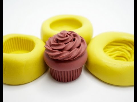 Cupcake Silicone Mold, 22mm, Cupcake Polymer Clay Mold, Flexible