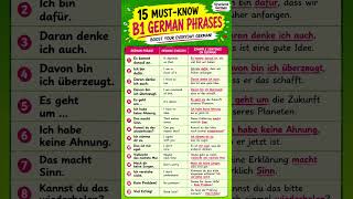 B1 german phrases #german #learngerman #deutschlernen #deutschkurs