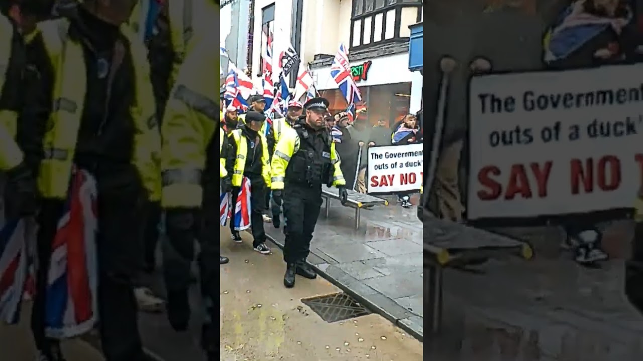 Antifa join patriots in Exeter. @England 