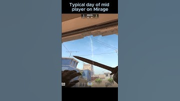 Typical day of mid player on Mirage #shorts #gaming #cs2 #csgo #mirage #fyp