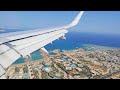 A321neo landing Hurghada Airport (HRG) sea view