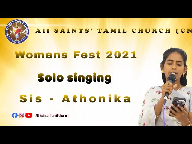Women's Festival 2021 | Singing Competition | Sis. Adhonika | Tamil Christian Song | ASCYF class=