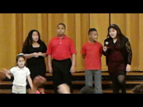 Celebrates black history month , Isaacs Elementary School