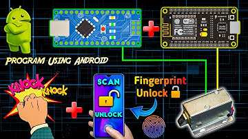 Knock Knock + Mobile Phone Fingerprint Controlled Door Lock || Arduino projects || Nodemcu Projects