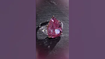 This natural pink diamond sold at Christie's for $28.8M | #diamonds #pinkdiamonds #diamondring