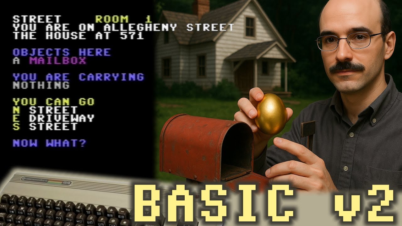 Tiny Text Adventure in BASIC v2 / Commodore 64 - YouTube
