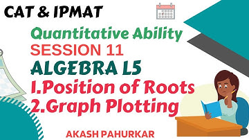 QA L11 | Algebra L5| Position of Roots & Graphs | IPMAT2021 | IPM2021 | CAT2021 | Akash Pahurkar