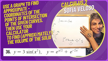 6.2.36 Use a graph to find approximate xcoordinates of the points of intersection of the given curve