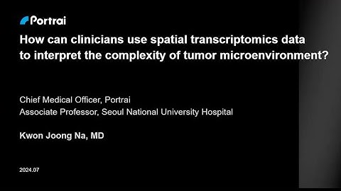 How can clinicians use spatial transcriptomics data to interpret the complexity of tumor...