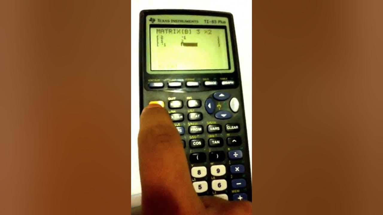 solving matrices on TI83 or TI84 calculator YouTube