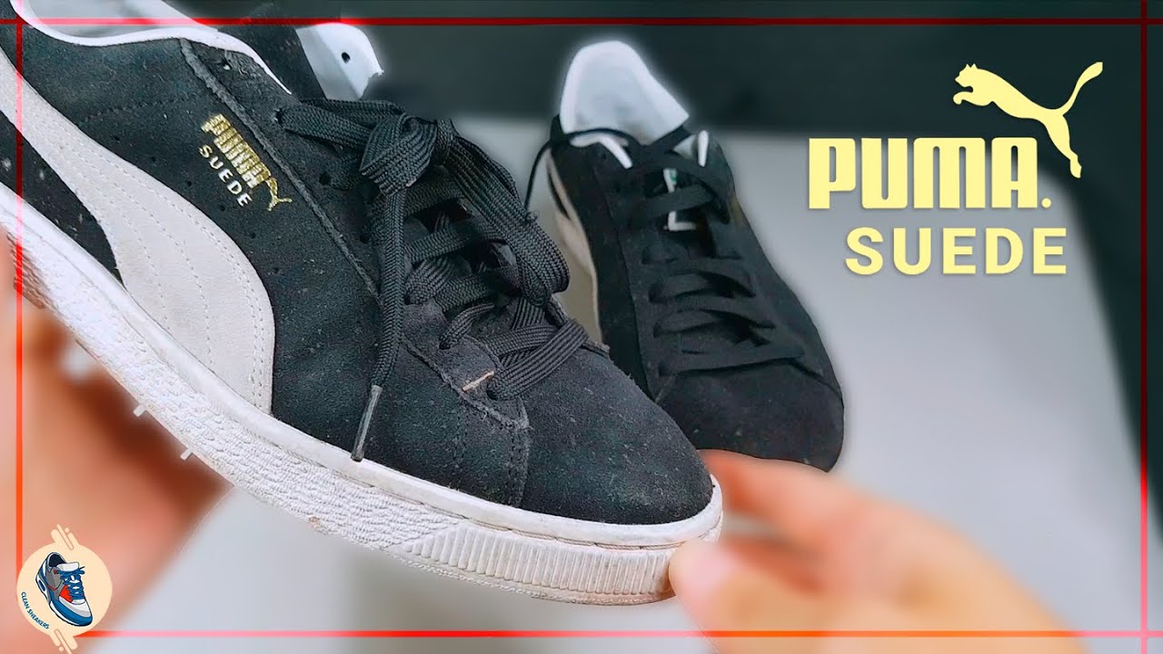 Como Limpar Seu Tenis de Camurça Puma Suede? (ASMR) Clean Sneakers ...