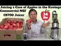 Juicing a Case of Apples in the Kuvings Commercial CS700 NSF Juicer to Make Fresh Juice