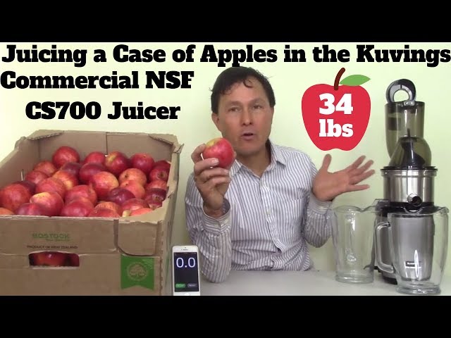Juicing a Case of Apples in the Kuvings Commercial CS700 NSF Juicer to Make  Fresh Juice 