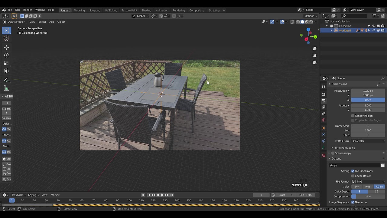AE2Blend Align World Axis Tutorial YouTube