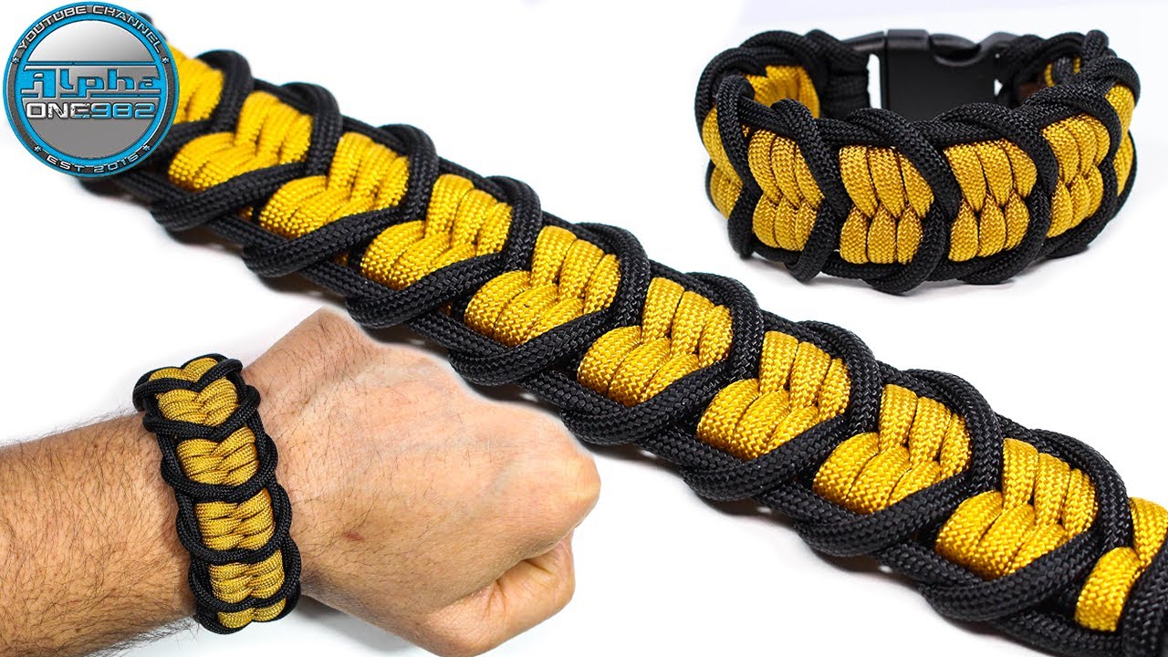 How to Make a Paracord Bracelet Framed Fishtail Belly Knot Tutorial DIY YouTube