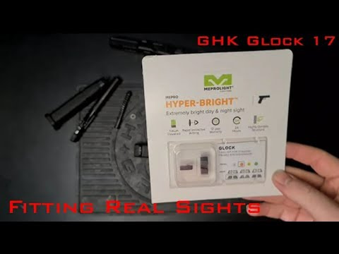The Ultimate Airsoft Pistol - GHK Glock 17 Gen 3 Part 4 - Fitting Real Tritium Sights