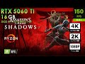 Assassin's Creed Shadows | Max Settings | DLSS4 + RT + FG + MFG | RTX 5060 Ti 16GB | 4K, 2K, 1080p