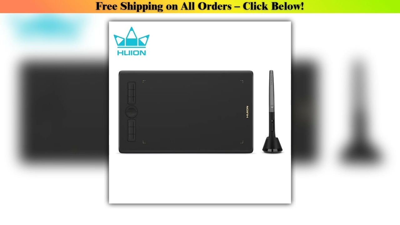 Huion H580X Graphics Tablet Digital BatteryFree Pen Drawing Tablets Signature Pad Linux MacOS PC An