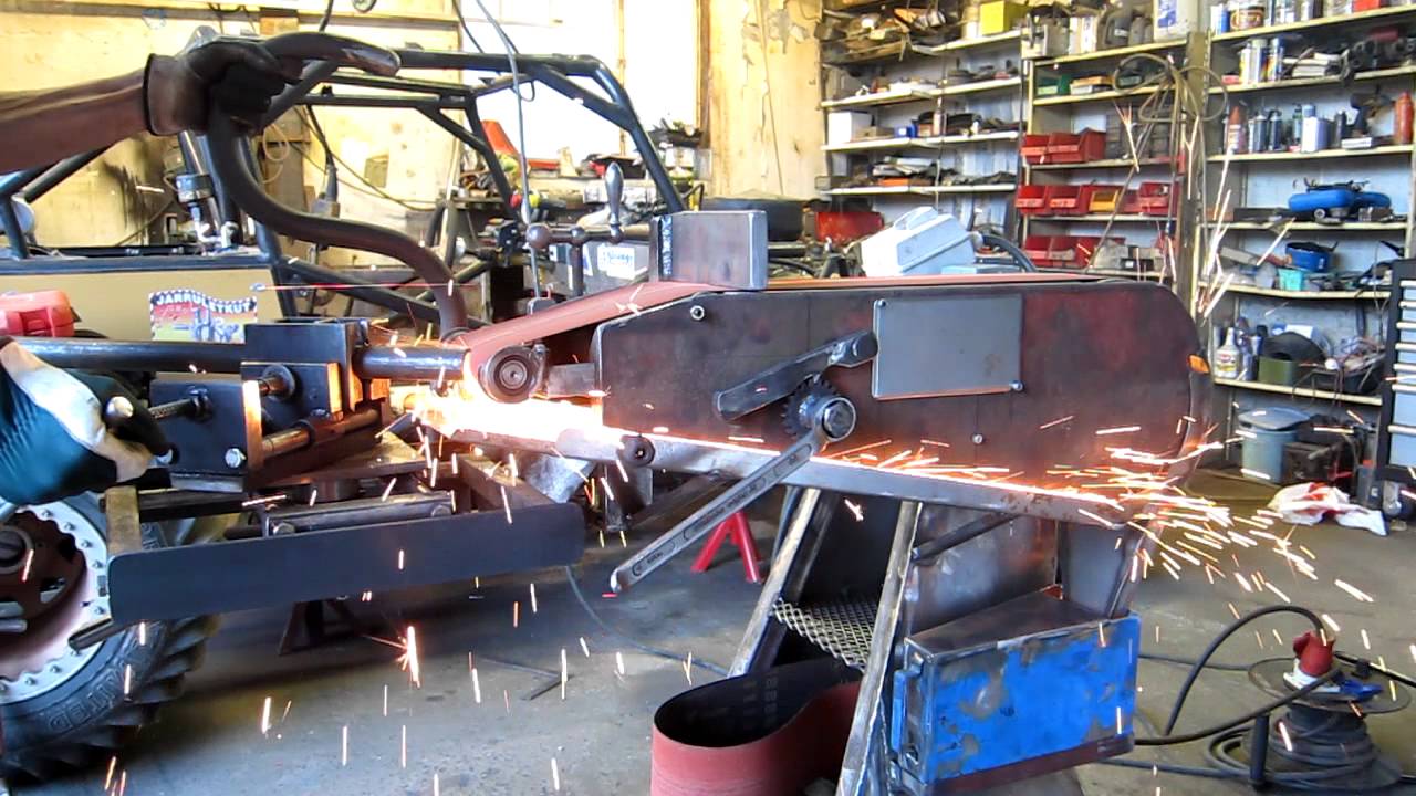 home made belt grinder/ tube notcher YouTube