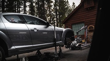 Rx8 engine bay prep and 1jz Install!