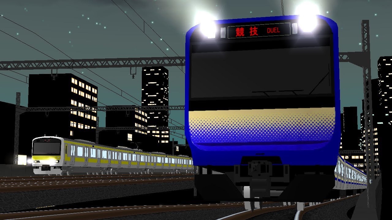 [RailSim2×電車でD]JR総武快速・緩行線(東京/秋葉原～津田沼)競技用レイアウト走行動画