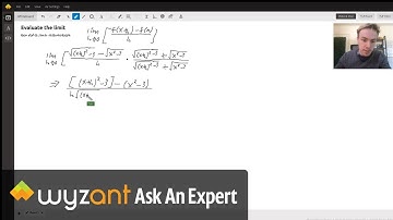 Taking the limit as h tends to zero of a square root function