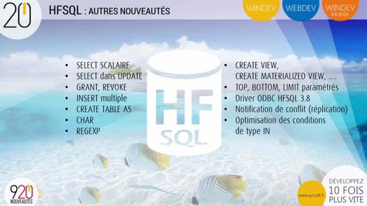 Les nouveautés de HFSQL 20 détaillées - YouTube