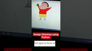 SHINCHAN DRAWING ।। AUTOMATIC DRAWING OF SHINCHAN BY THE PYTHON।।😘❤️।।#shorts