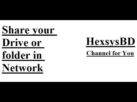 How to Share a Drive on the network (Windows 7)(easy)