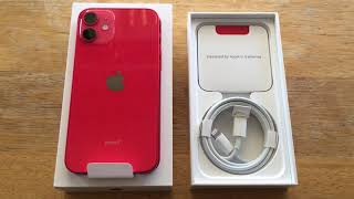 Apple iPhone 12 mini Product (RED) 64GB 5G T-Mobile Unboxing & Review 7-21-21