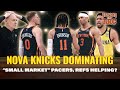 The nova knicks are dominating late are the pacers playing 85