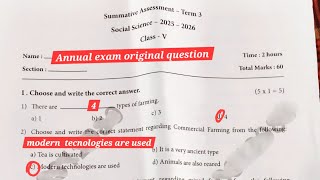 5thstd social science English medium annual exam original question term_3  2025_2026@EE AND GRAMMAR 