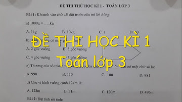 Toán lớp 3 - ĐỀ THI HỌC KÌ 1 - Năm học 2020. Đăng ký Lớp online cô Lan 0968035669