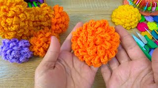 Flor Cempasúchil Mi PATRÓN a crochet