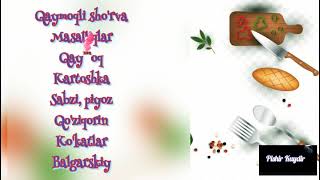 Qaymoqli sho'rva. Суп с сливкой.