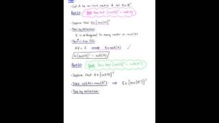 Orthogonal Complements (Theorem)