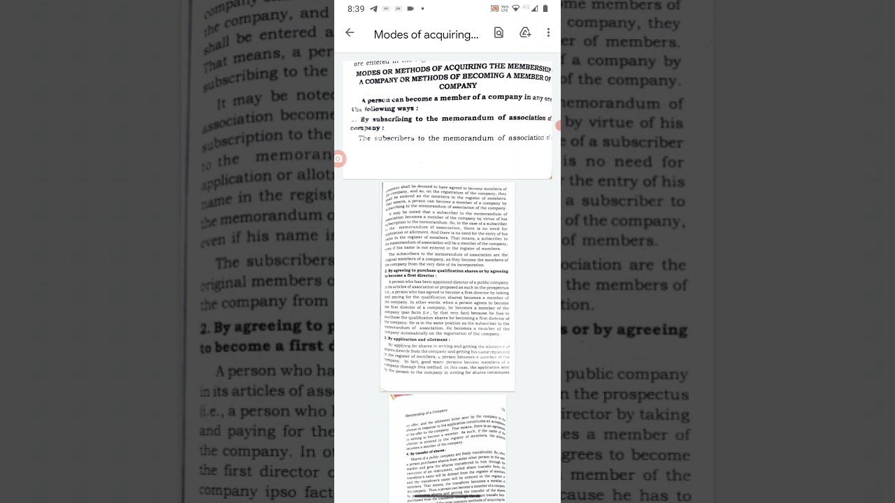 Modes of becoming member of company