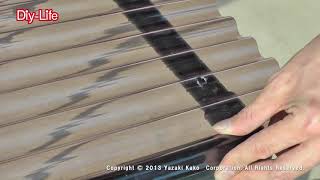 【矢崎化工】 波板の取付手順（フックボルト屋根）