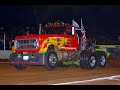 Ground Pounding Hot Rod Semi Trucks Pulling At The Buck