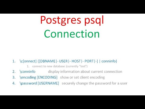 PostgreSQL psql - Connections (PART 3 of 12)