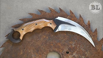 Making A Karambit Knife From A Saw Blade