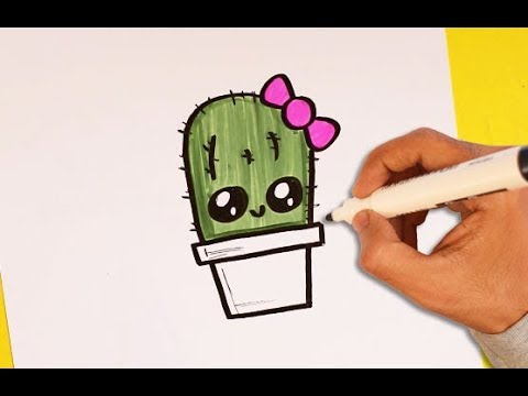 How To Draw A Cute CACTUS - YouTube