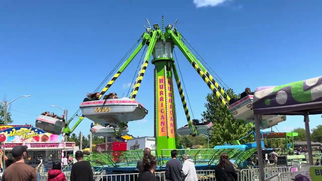 Hurricane ride at local carnival Canada - YouTube