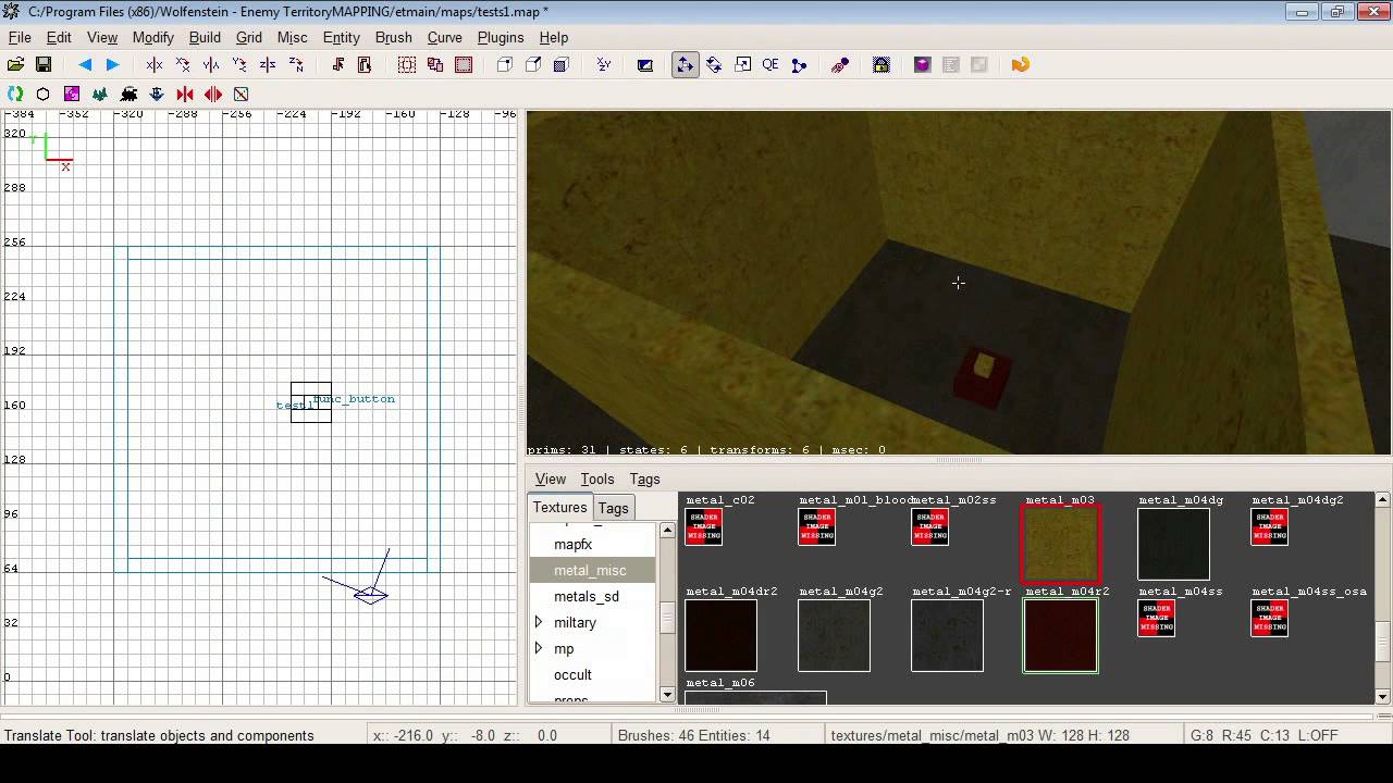 Gtk Radiant Tutorial 11 func_static (Used together with button) - YouTube