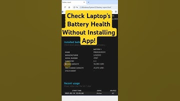 Check Your Laptop’s Battery Health From CMD